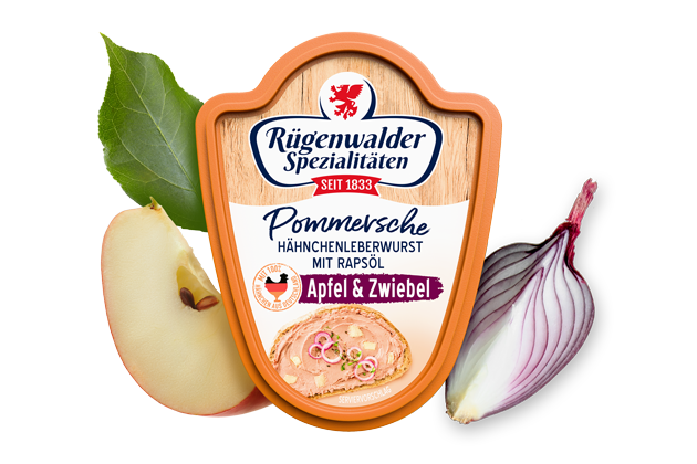 Pommersche Hähnchen Leberwurst 125g Apfel & Zwiebel